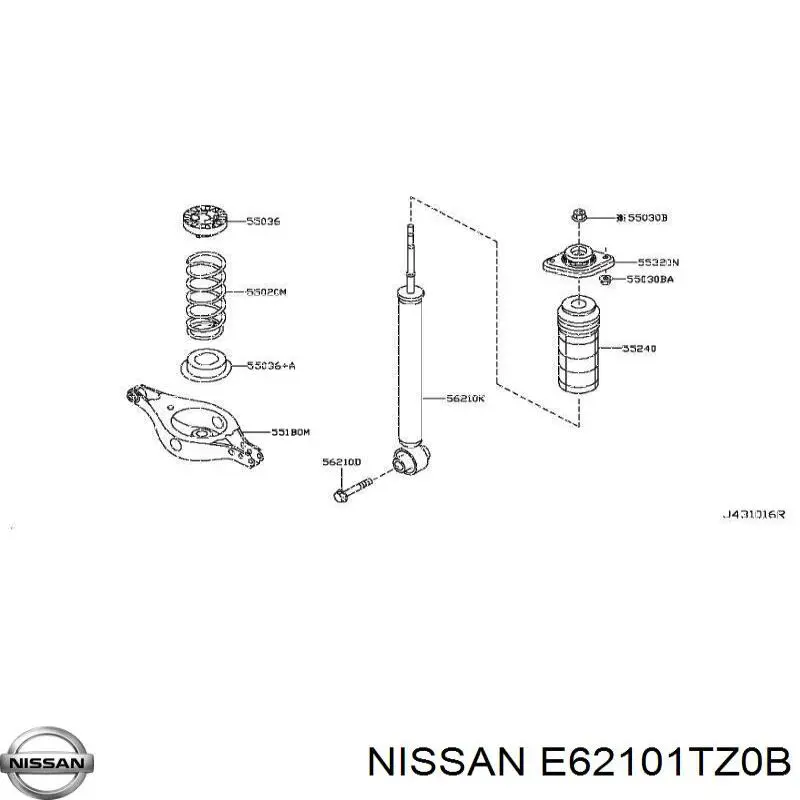E62101AA1A Nissan/Infiniti Амортизатори задні