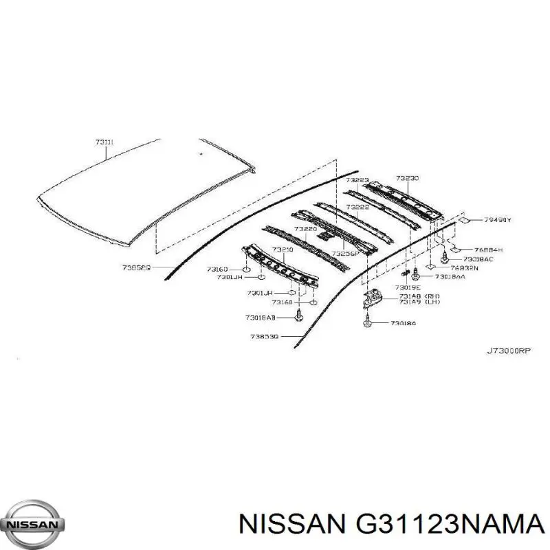 G31123NAMA Nissan/Infiniti Дах кабіни (кузова)