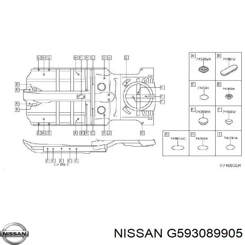  Nissan/Infiniti G593089905 ціна, від 50.66 USD