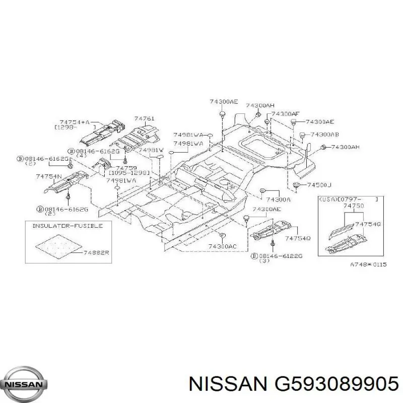 Купити G593089905 Nissan/Infiniti 