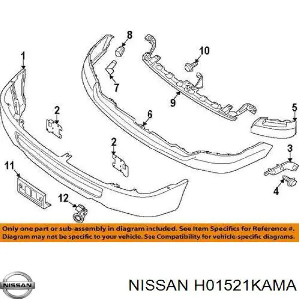 Двері передні, праві Nissan/Infiniti H01521KAMA ціна, від 570.10 USD