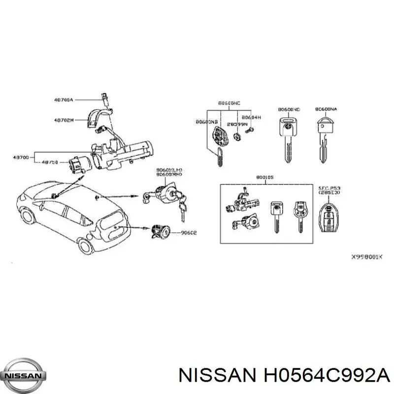  Nissan/Infiniti H0564C992A ціна, від 14.11 USD