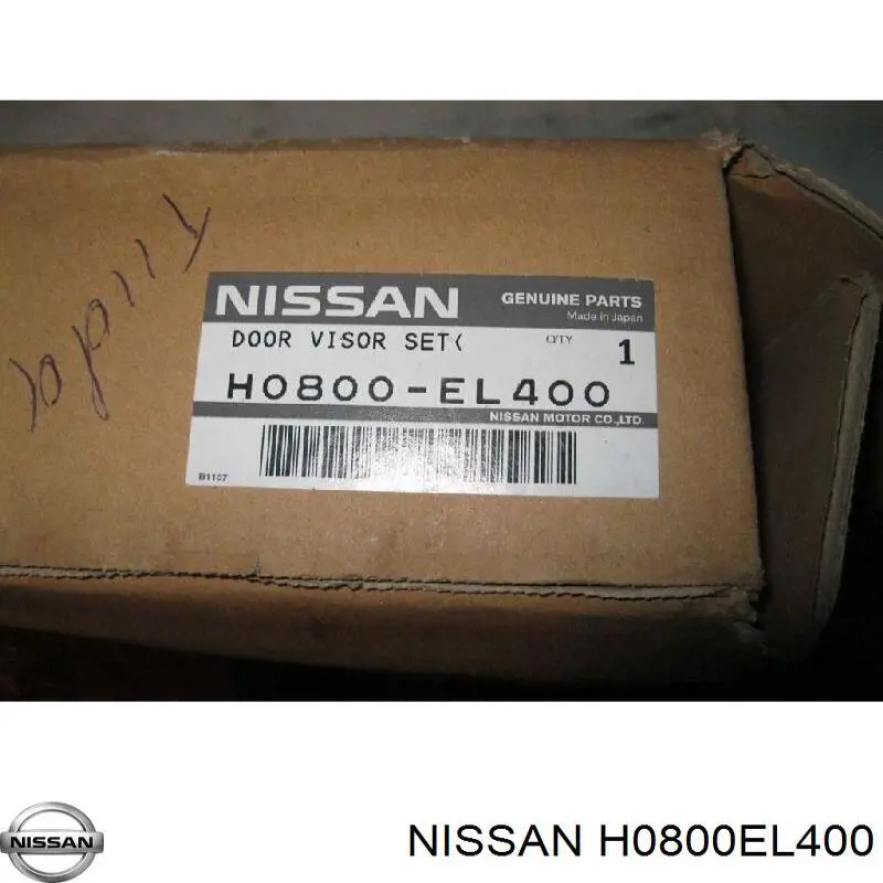 H0800EL400 Nissan дефлектор-обтікач (вітровики на скло дверей, комплект 4 шт.)