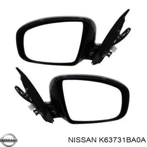 Накладка правого дзеркала заднього виду Nissan/Infiniti K63731BA0A ціна, від 38.95 USD