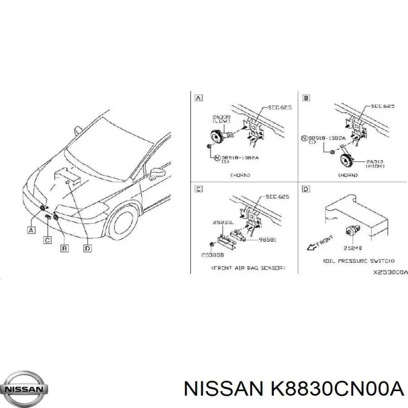  K8830CN00A Nissan