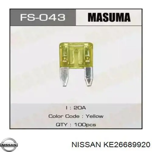  Nissan/Infiniti KE26689920 ціна, від 0.17 USD