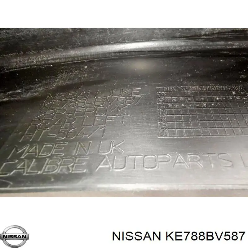 KE788BV587 Nissan/Infiniti Бризковики задні, комплект