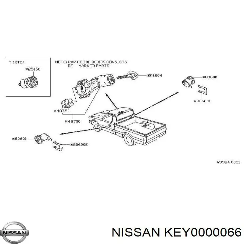 Купити KEY0000066 Nissan/Infiniti 