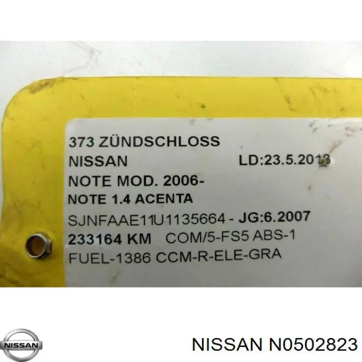  Nissan/Infiniti N0502823 ціна, від 38.01 USD