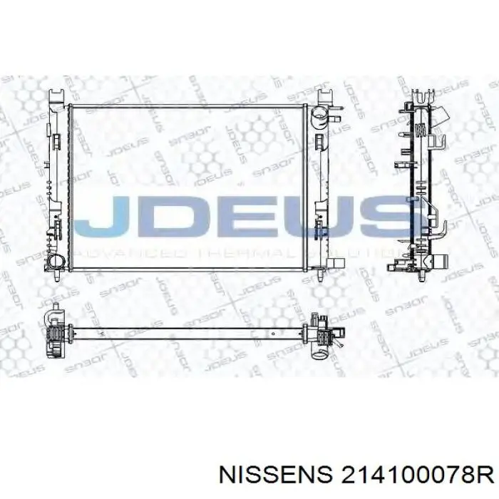 214100078R Nissens Радіатор охолодження двигуна