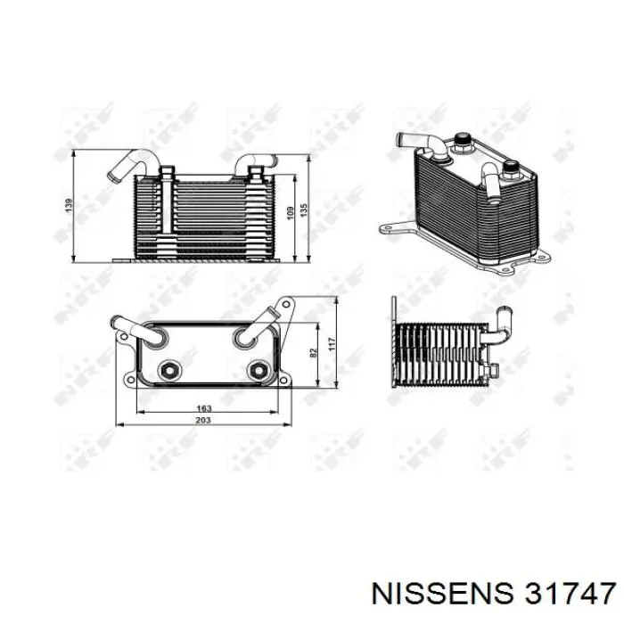 31747 Nissens радіатор охолодження двигуна