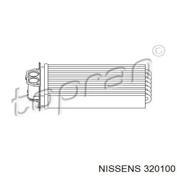 Радіатор пічки (обігрівача) Nissens 320100 ціна, від 87.42 USD