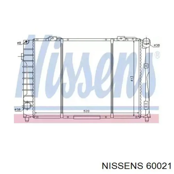 60021 Nissens радіатор охолодження двигуна