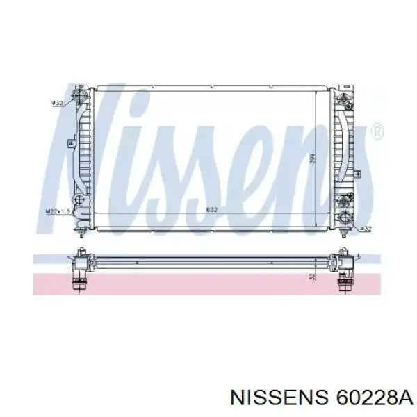 60228A Nissens Радіатор охолодження двигуна