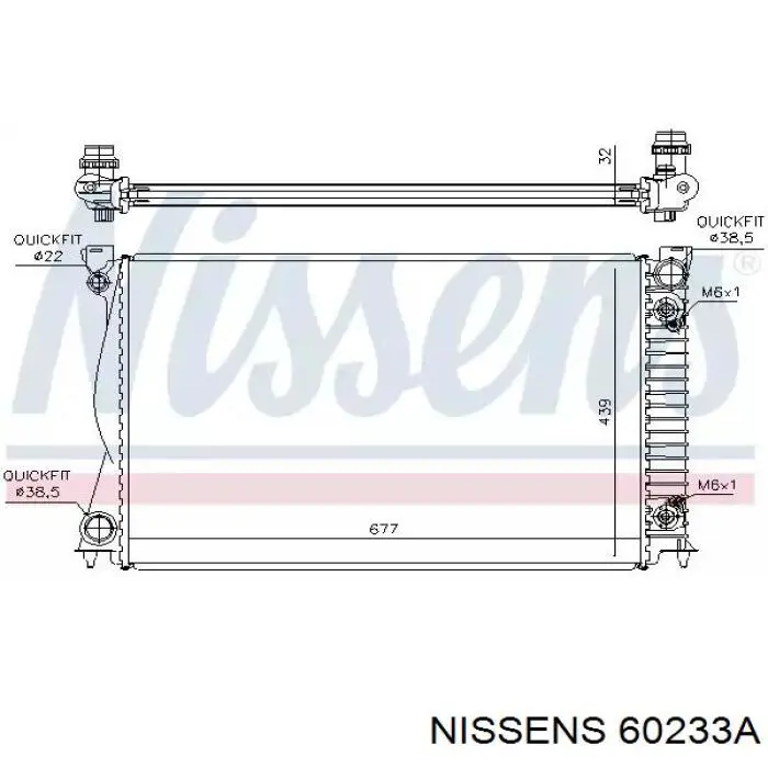 60233A Nissens радіатор охолодження двигуна