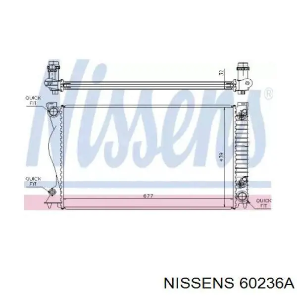 60236A Nissens радіатор охолодження двигуна