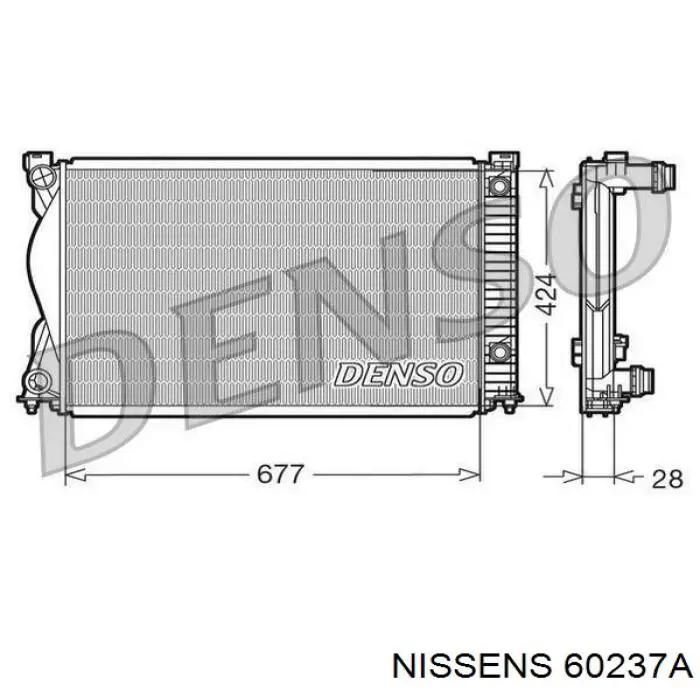 Купити 60237A Nissens Радіатор двигуна