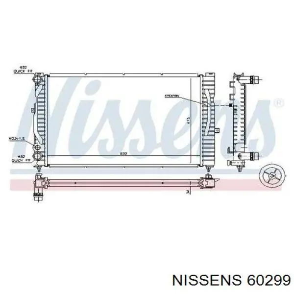 60299 Nissens радіатор охолодження двигуна
