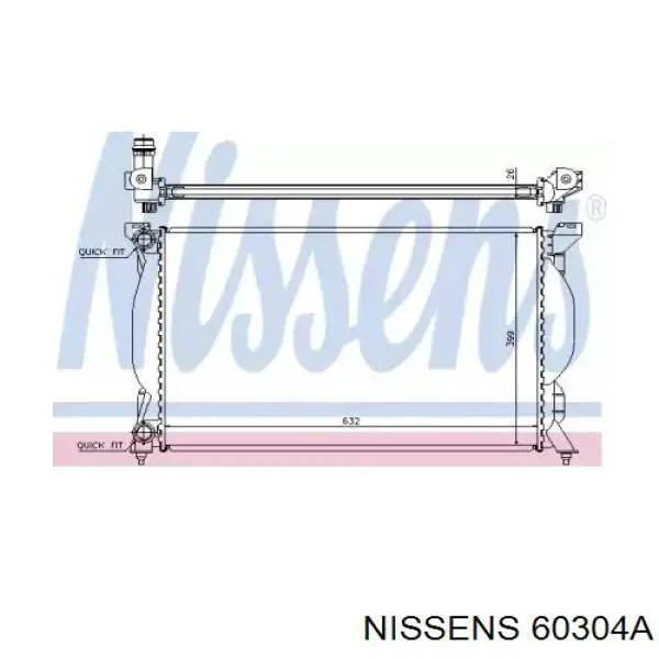 Купити 60304A Nissens Радіатор двигуна