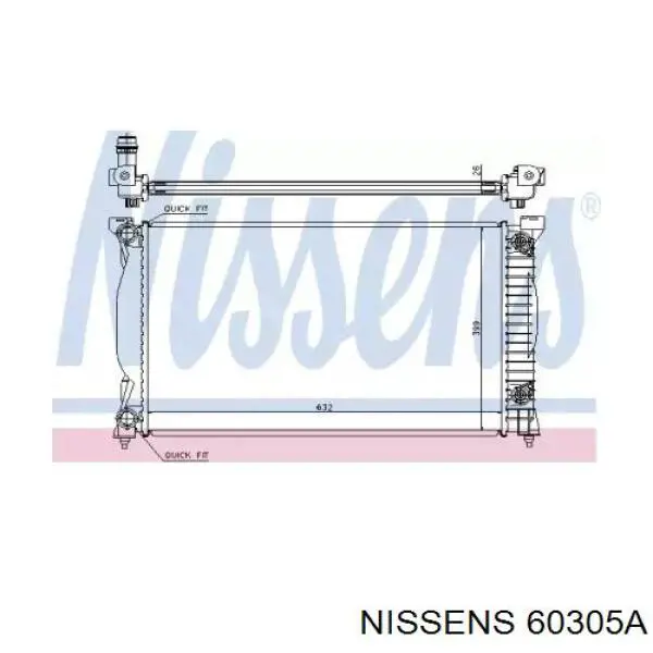 Купити 60305A Nissens Радіатор двигуна