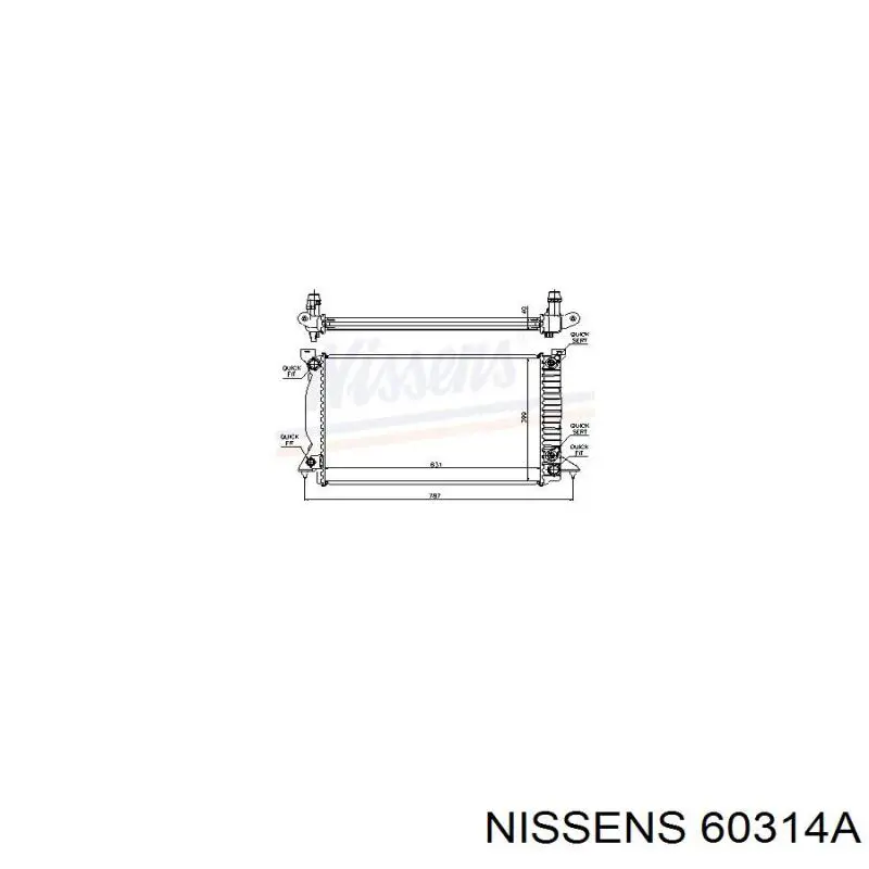 60314A Nissens радіатор охолодження двигуна