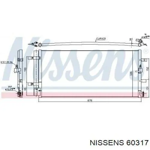 60317 Nissens радіатор охолодження двигуна