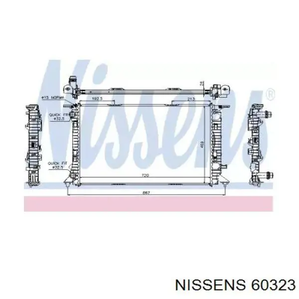 60323 Nissens Радіатор охолодження двигуна
