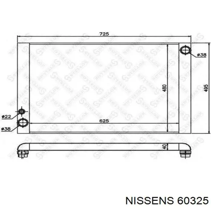 60325 Nissens радіатор охолодження двигуна
