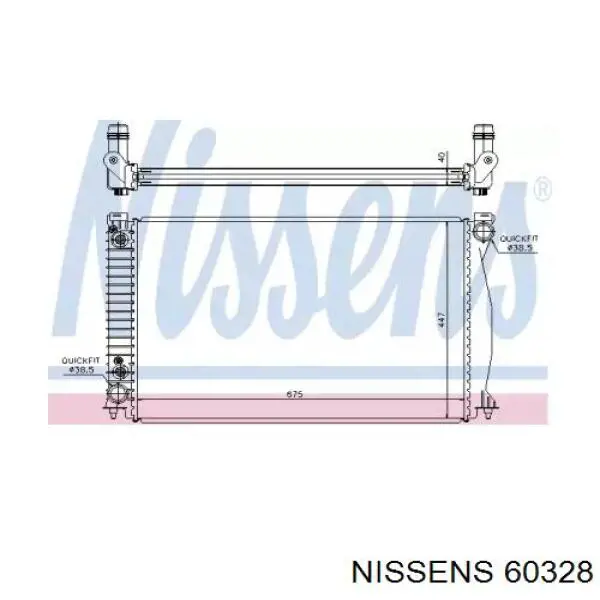 60328 Nissens радіатор охолодження двигуна