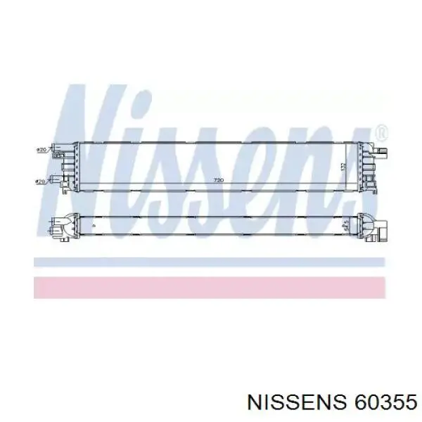 Радіатор охолодження, додатковий 60355 Nissens