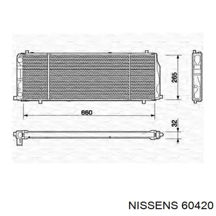 60420 Nissens радіатор охолодження двигуна