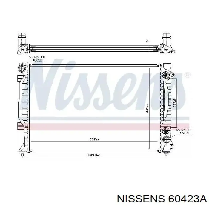 60423A Nissens радіатор охолодження двигуна
