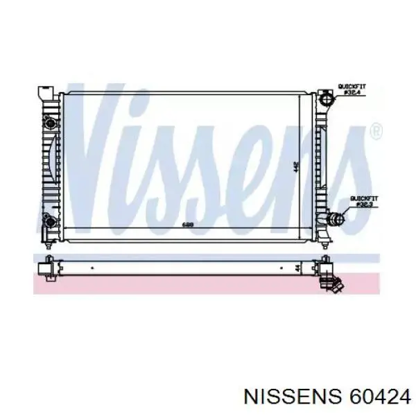 60424 Nissens радіатор охолодження двигуна