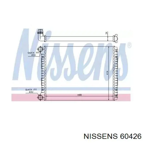 Радіатор 60426 Nissens