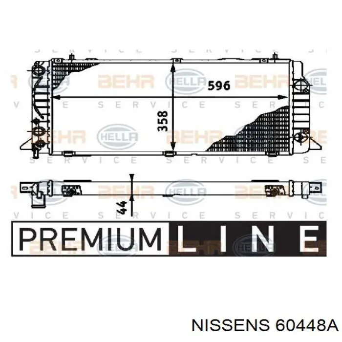 Радіатор 60448A Nissens