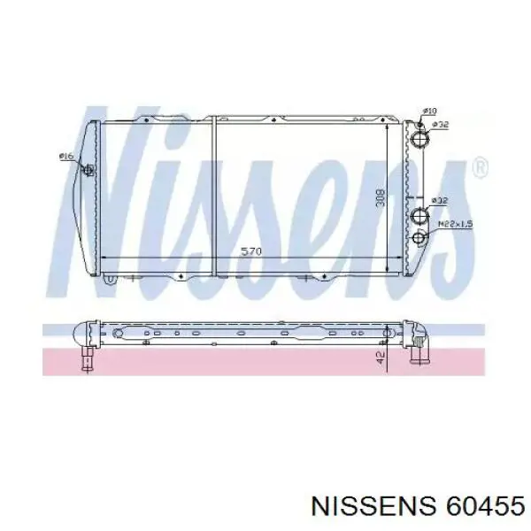 Радіатор 60455 Nissens