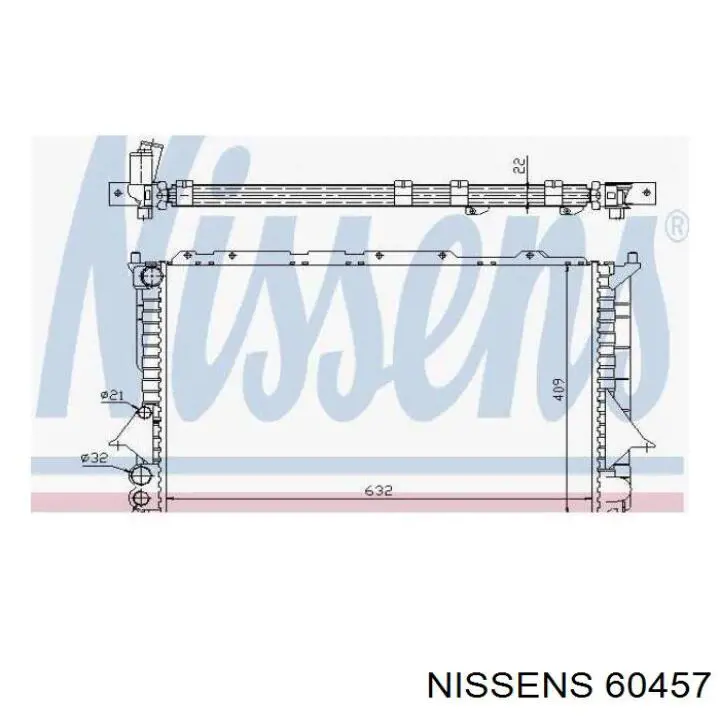 60457 Nissens Радіатор охолодження двигуна