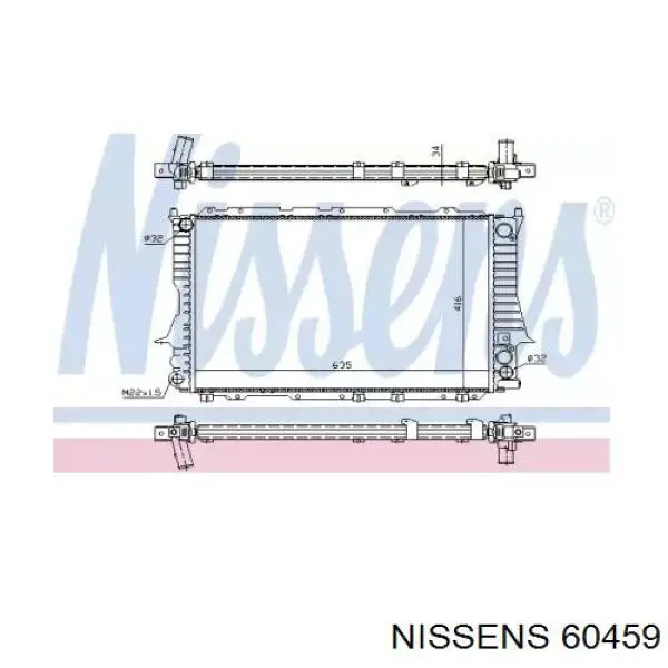Радіатор основний Nissens 60459 ціна, від 89.11 USD