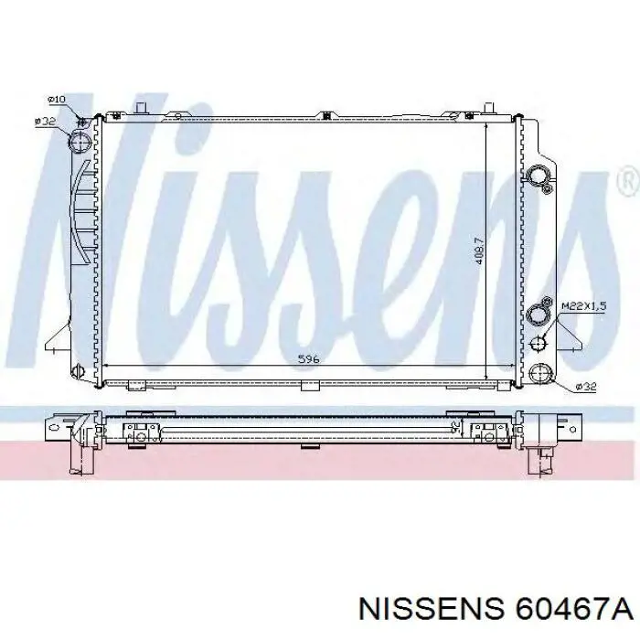 60467A Nissens радіатор охолодження двигуна