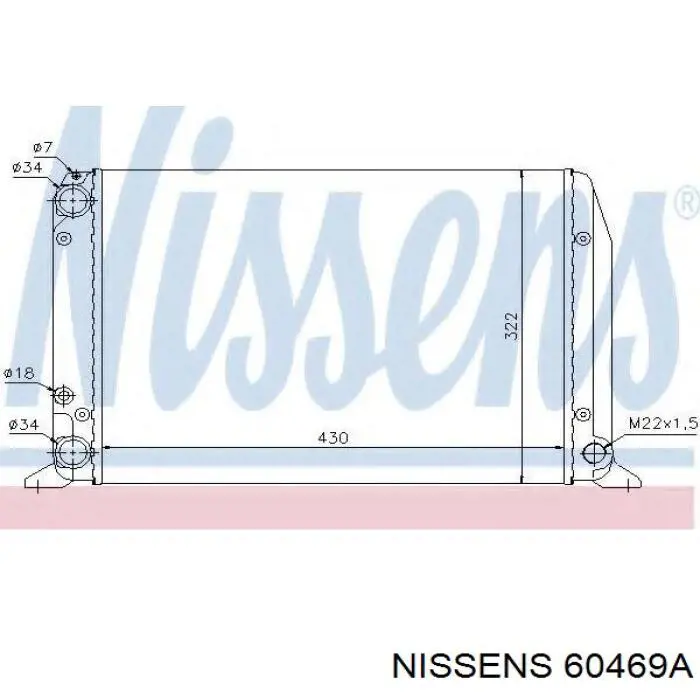 60469A Nissens радіатор охолодження двигуна