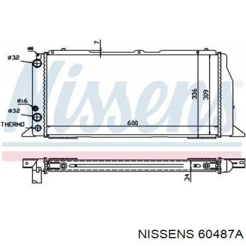 Радіатор основний Nissens 60487A ціна, від 42.71 USD