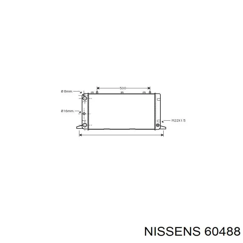 Радіатор 60488 Nissens