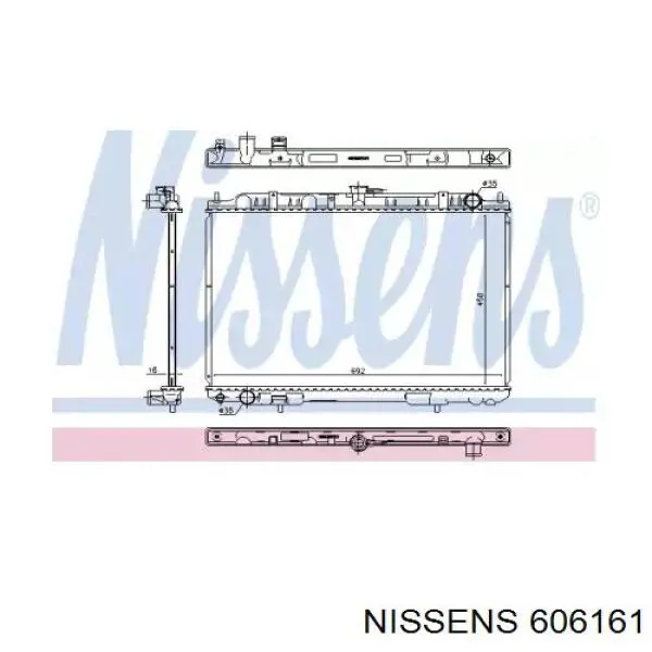 606161 Nissens Радіатор охолодження двигуна