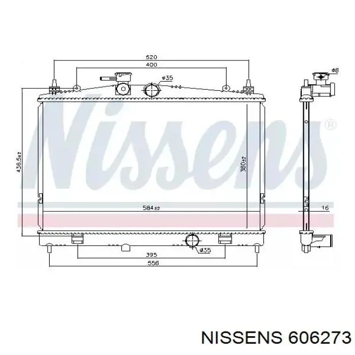 Радіатор основний Nissan/Infiniti 21460CV000 ціна, від 115.37 USD