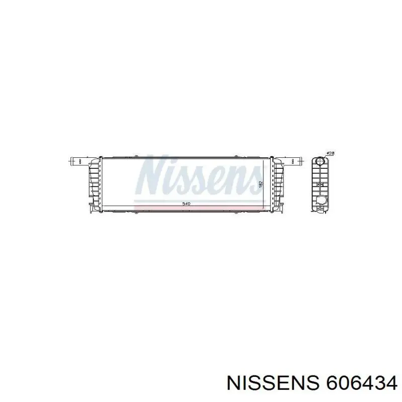 Радіатор основний Nissens 606434 ціна, від 465.79 USD
