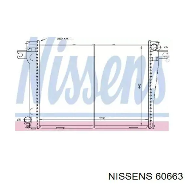 Радіатор основний Nissens 60663 ціна, від 187.77 USD