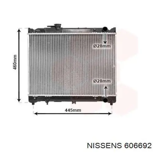 606692 Nissens радіатор охолодження двигуна