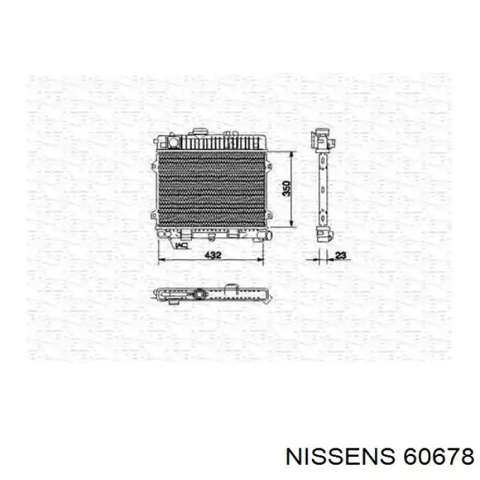 60678 Nissens радіатор охолодження двигуна