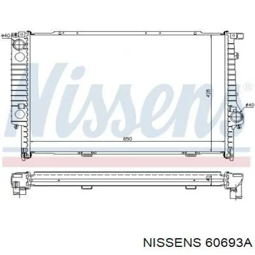 60693A Nissens Радіатор охолодження двигуна