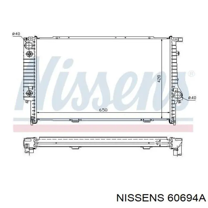 60694A Nissens радіатор охолодження двигуна